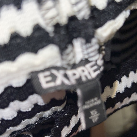 SKINNY STRIPE BANDAGE SKATER SKIRT - Picture 6 of 9